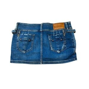 Monjeloco Blue Denim Mini Skirt
